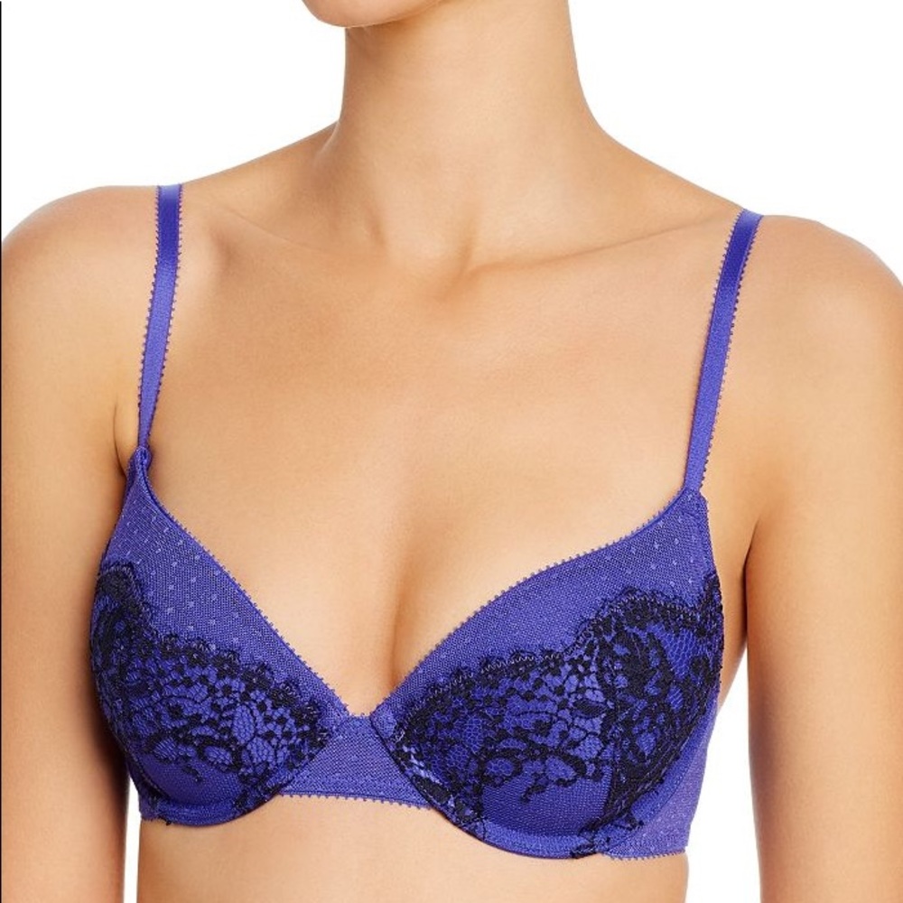 JASON WU
Classic Lace Underwire Bra In Royal Blue